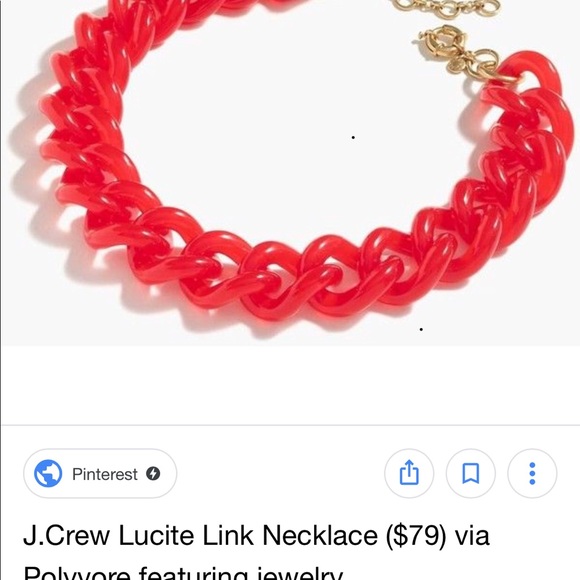 J. Crew Jewelry - JCrew cherry red lucite/gold necklace NWT